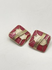 Ref 330 EARRINGS Vintage OLD CLIPS
