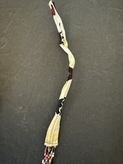 6 Strand Multicolor Glass Seed Beads Necklace Cloth Tie