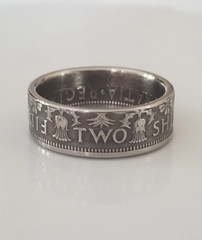 United Kingdom Coin Ring | Coin Ring Scotland | Handmade Ring | Travel Ring | Un