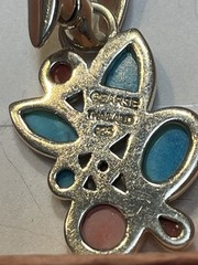 Vtg Sterling Silver 925 Barse Turquoise & Rhodochrosite Cabochon Necklace 18″L