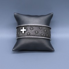 Navajo Darryl Dean Begay Tufa Cast Cross Cuff Bracelet