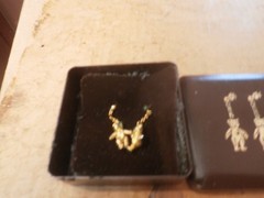 Steiff Dangling Teddy Bear Earrings bears joited pierced ears