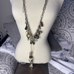 Unique Handcrafted Beaded Boho Tassel Necklace With Charms Beads Gorgeous