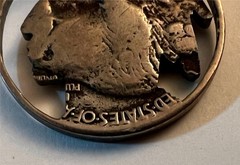 1937 Buffalo Nickel Coin Cut Out Pendant