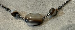 NEW Handcrafted OVAL AGATE Gemstone Pendant 24″ Necklace Gemstone Earrings Set