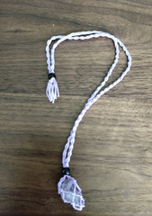 Handmade leather and crystal neckless