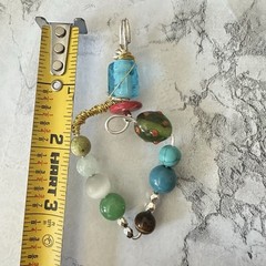 Pendant Glass Beads Colorful Elaborate Wire Wrapped Stones Multimedia 1600 Y