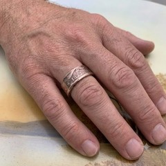 Unique 1822 United States of America Large Cent Coin Ring – Size 10