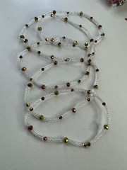 Handmade beaded anklets| Coloured beads |Stackable 5 piece |Made in Africa