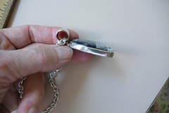 Starborn Sterling Silver Dichroic Glass Necklace Chunky ExEx Rolo Chunky Chain