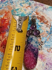 Vibrant Unicorn Druzy Pendant Rainbow Quartz Agate With Chain