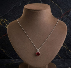10.20 Ct Certified Red Diamond Pendant, Tariffs FREE & Matching Diamond Studs