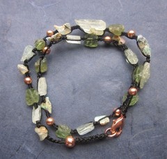 Rough Welo Opal Apatite Aquamarine Bracelet Copper Raw Heals by Peasant Princess