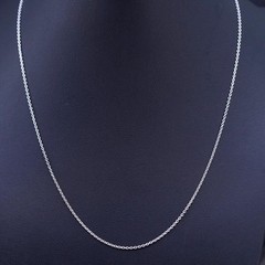 18” 1mm, vintage sterling silver 925 circle chain necklace