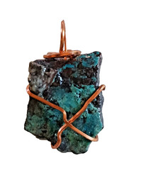 Chrysocolla & Copper Pendant Mohave County Kingman, AZ Rough Find!