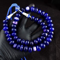 Most Brilliant Blue Sapphire 900.00 Cts Beaded Best Jewelery Necklace RK 02 E741