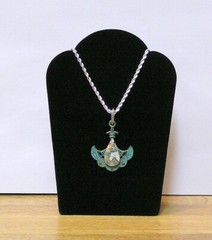 Maligano Jasper Necklace Set In Green Gilded Brass Accented W/Mexican Fire Opal