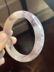 Natural Icy Purple Gemstone Bangle 56 Mm Bracelet