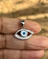 925 Silver Evil Eye Protection Pendant Amulet Nazariya Mother of Pearl Jewelry10