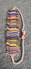 Gorgeous unique colorful Macrame cuff bracelet . Sliding Knot