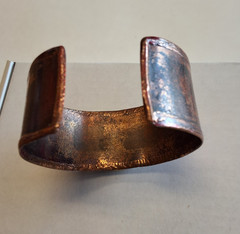Brass and Copper Color Artisan Cuff Bracelet