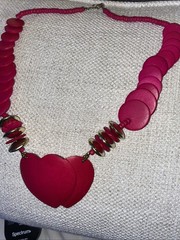 Beautiful Hand Crafted Fine Wooden Necklace 13 Inch Long. Made In India