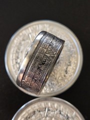 Aztec Calender .999 Pure Silver COIN RING Sz 9-14 Azteca Mayan 1 Troy Oz Coin