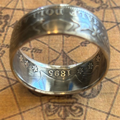 90% SILVER Barber Half Dollar COIN RING USA United States SIZES 5-12 Handmade