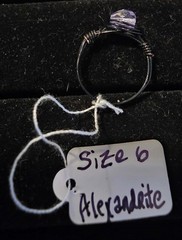 Handmade sizes 4 – 15 Wire-Wrapped Alexandrite Black-Wire-Plated Rings Lots Lot