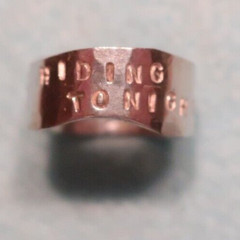 «Stars are Hiding Tonight» Sterling Ring; Size 8; Made in USA by Peggy Johnson