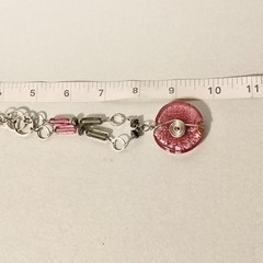 jewelry artisan 3 pc set pink glass pendant and matching earrings and braclet