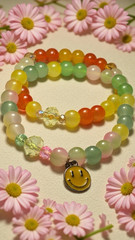Handmade Colorful Crystal and Glass Beaded Bracelets (Set of 2)