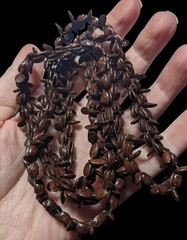 Nature Inspired Brown Koa Apple Seed Handmade Beaded Necklace