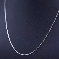 18” 1mm, vintage sterling silver 925 circle chain necklace