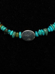 Sterling Turquoise Chip Necklace “Purity” Plate 13.5”