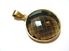1.5″ Charles Albert Huge Faceted Smoky Quartz & Alchemia Gold Pendant
