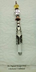 LEO MADAGASCAR QUARTZ Crystal Point PENDANT Ornament Zodiac Astrology Birthday