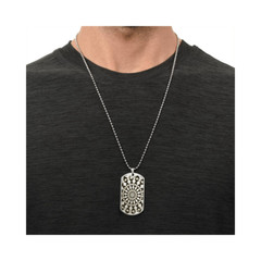 Graphic Dog Tag Pendant + Necklace – Expression Graphic Art