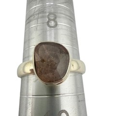 925 Sterling Silver Irregular Rose Cut Tourmaline Ring Size 9