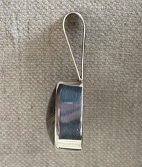 Sterling Silver Contemporary Rutilated Quartz Crystal Pendant