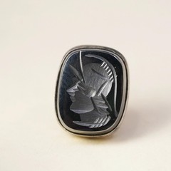 Vintage sterling 925 silver pin embossed Roman warrior, without the back