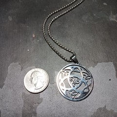 Triquetra Talisman Necklace, Stainless Steel, Celtic, Symbol, Swirl