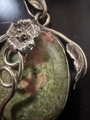 Pink And Green Unakite Gemstone Pendant