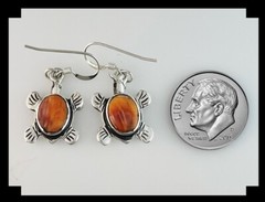 White Fox Creation: Adorable Sterling and Spiny Oyster Turtle Set
