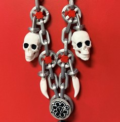 Skull & Tooth Chain AMULET OF QUETZALCOATL Aztec Fan Drip SWAG HYPE Necklace