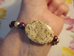 #46 Natural Stone Wire Wrapped Bracelet. One of a Kind