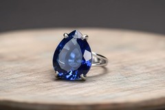 Sapphire Pear Ring Anemone Jewelry 14k Rose Gold Filled Engagement