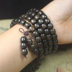 8mm Natural Chinese Agarwood Round Meditation Bracelet for Men and Women