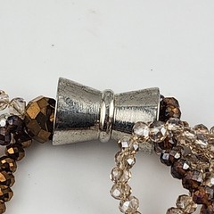 Glass Bead Multistrand Stone Lariat Necklace