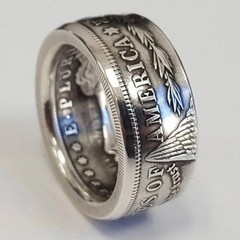 Silver Dollar Coin Ring Size 7-13 Handmade Crafted Rare Silver Morgan Men Ring